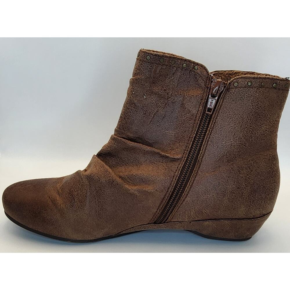 Bear Traps Ankle‎ Boots Brown Buckle Size 8m Zip Comfort Booties Women’s - Picture 8 of 12